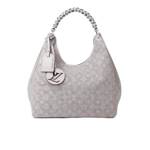 100-3-bc9e1cf22d2b.webp Louis Vuitton Creme Mahina Carmel Hobo Bag Grey 40Cm, Designer Handbags, Womens Purse, luxury bags