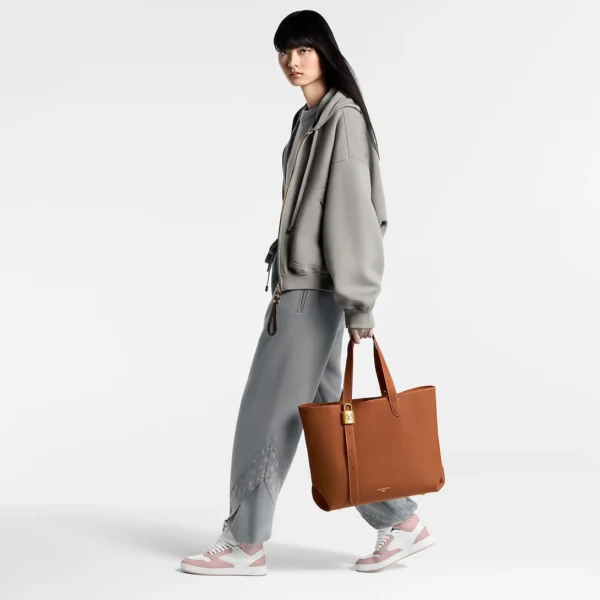 10001-66-e683bcd01e2b.webp Louis Vuitton LV Low Key Cabas MM Cognac Brown M25342 47cm/ 18.5in, Designer Handbags, Womens Purse, luxury bags