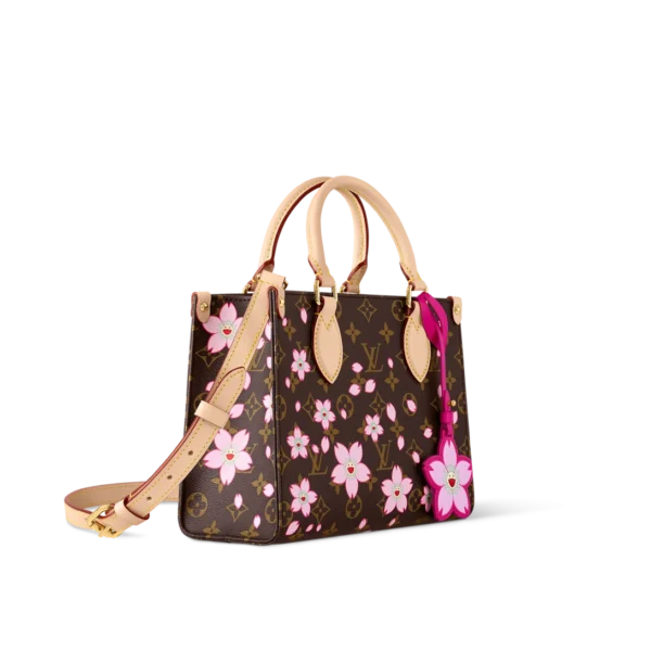10003-392-bc41b584dd58.webp Louis Vuitton LV x Murakami OnTheGo PM Sakura Brown 25cm M13269, Designer Handbags, Womens Purse, luxury bags