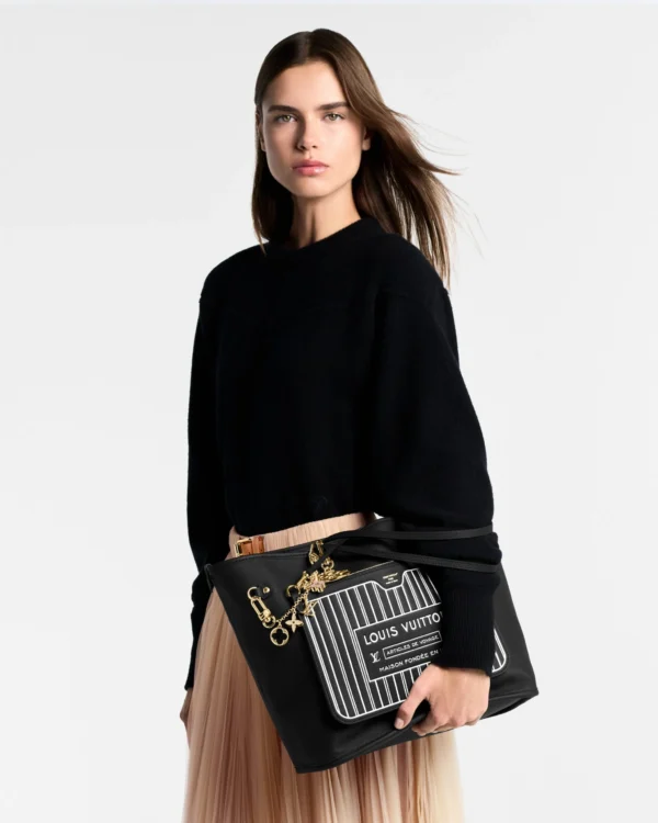 Louis Vuitton New Reversible Neverfull Inside Out Mm Black Cowhide 31cm M11946, Designer Handbags, Womens Purse, luxury bags