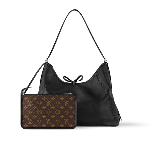 10008-9-081dba5d7eda.webp Louis Vuitton CarryAll Vibe MM Medium Black Leather Shoulder Bag 39cm/15.4in M25143, Designer Handbags, Womens Purse, luxury bags