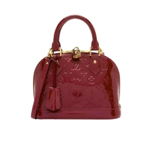 244-4-03b99b4a00f8.webp Louis Vuitton Alma Bb Monogram Vernis Leather Dark Red 23Cm, Designer Handbags, Womens Purse, luxury bags