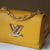 253-4-f14ab1857cc4.webp Louis Vuitton Twist Mm Cowhide Leather Handbag Sunflower Yellow 23Cm, Designer Handbags, Womens Purse, luxury bags