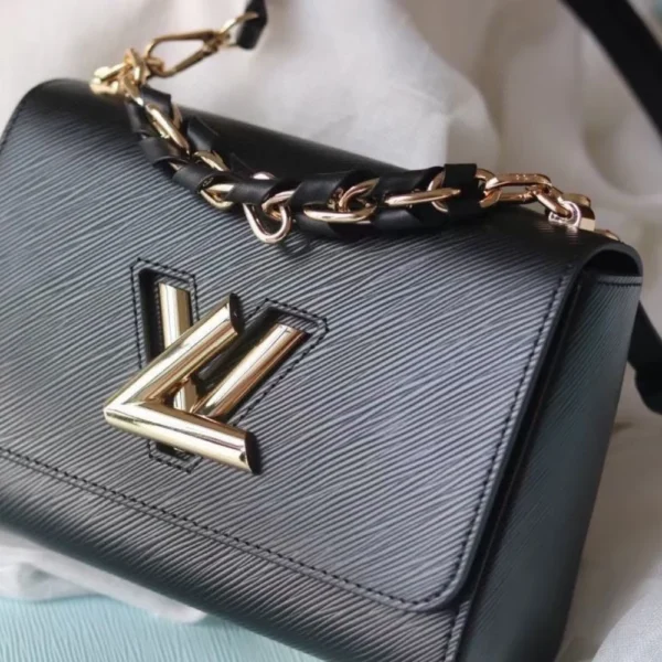 261-4-975c35eb3026.webp Louis Vuitton Twist Mm Cowhide Leather Handbag Black 23Cm, Designer Handbags, Womens Purse, luxury bags