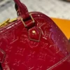 335-2-40bc4df2ee6c.webp Louis Vuitton Alma Bb Monogram Vernis Leather Dark Red 23Cm, Designer Handbags, Womens Purse, luxury bags