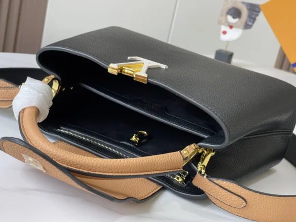 Louis Vuitton Capucines Mm Black 27Cm M59466, Designer Handbags, Womens Purse, luxury bags