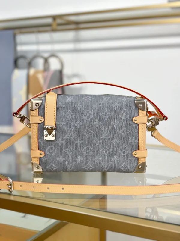 4c2bc82a-953fb347ca33.webp Louis Vuitton Grey Monogram Denim Side Trunk MM M13285 23.5cm/ 9.3in, Designer Handbags, Womens Purse, luxury bags