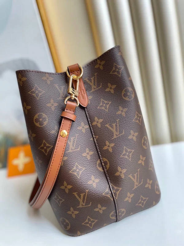 Louis Vuitton Luxury Monogram Canvas And Leather Handbag Neonoe Caramel, Designer Handbags, Womens Purse, luxury bags