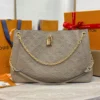 5d94567e-93800cf7da52.webp Louis Vuitton LV Anytime MM Monogram Empreinte Bag Tourterelle Gray M14658 42cm/ 16.5in, Designer Handbags, Womens Purse, luxury bags