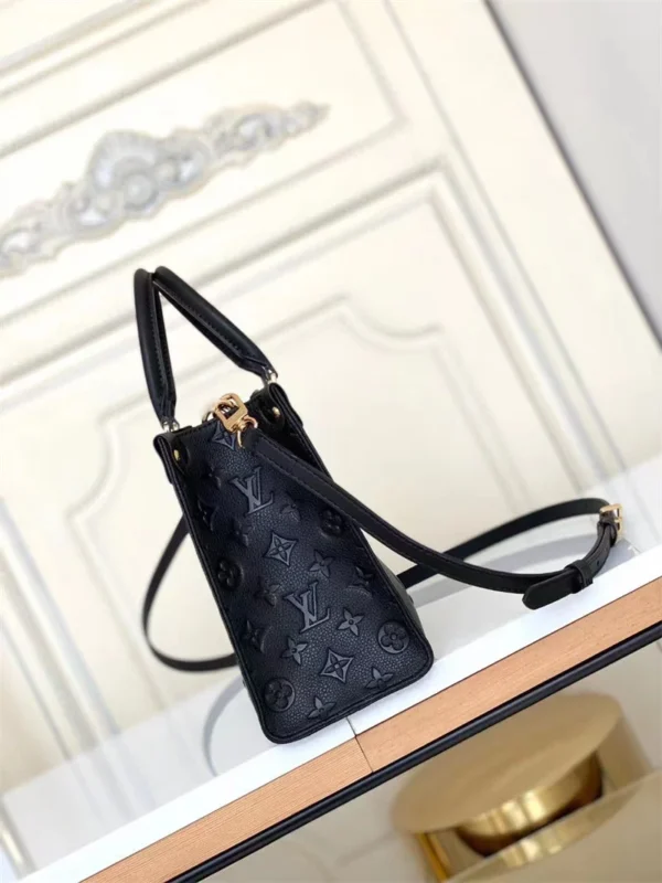Louis Vuitton Onthego PM Monogram Empreinte Handbag Black 25cm M45653, Designer Handbags, Womens Purse, luxury bags
