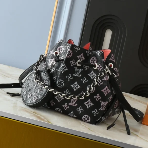 Louis Vuitton Bella Black /Amp Pink 22Cm, Designer Handbags, Womens Purse, luxury bags
