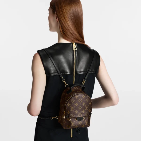 Louis Vuitton Palm Springs Backpack Mini Monogram Canvas 17cm/6.7in, Designer Handbags, Womens Purse, luxury bags