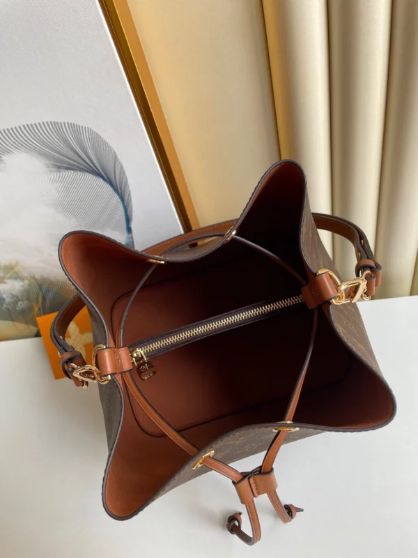 Louis Vuitton Luxury Monogram Canvas And Leather Handbag Neonoe Caramel, Designer Handbags, Womens Purse, luxury bags