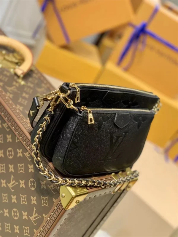 Louis Vuitton Multi Pochette Accessoires 25Cm Black Noir, Designer Handbags, Womens Purse, luxury bags