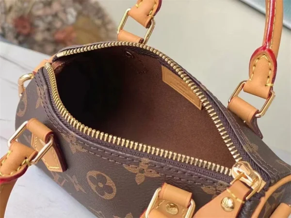 Louis Vuitton Nano Speedy Beige 16Cm, Designer Handbags, Womens Purse, luxury bags