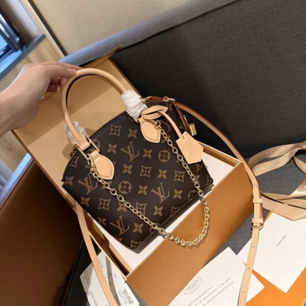 Louis Vuitton Lockit Bb Bag Monogram Brown 16Cm M12019, Designer Handbags, Womens Purse, luxury bags
