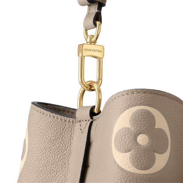 Louis Vuitton Nono Mm Bicolor Monogram Empreinte Leather Women Handbags Dove/Cream 26cm/ 10.2in, Designer Handbags, Womens Purse, luxury bags