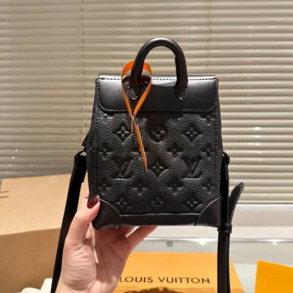 GCSS5-3-3-a711573b2cee.webp Louis Vuitton Nano Steamer Bag Taurillon Cowhide Monogram Black 14Cm M82772, Designer Handbags, Womens Purse, luxury bags