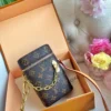 Louis Vuitton Phone Box Monogram Legacy Brown 18Cm M44914, Designer Handbags, Womens Purse, luxury bags