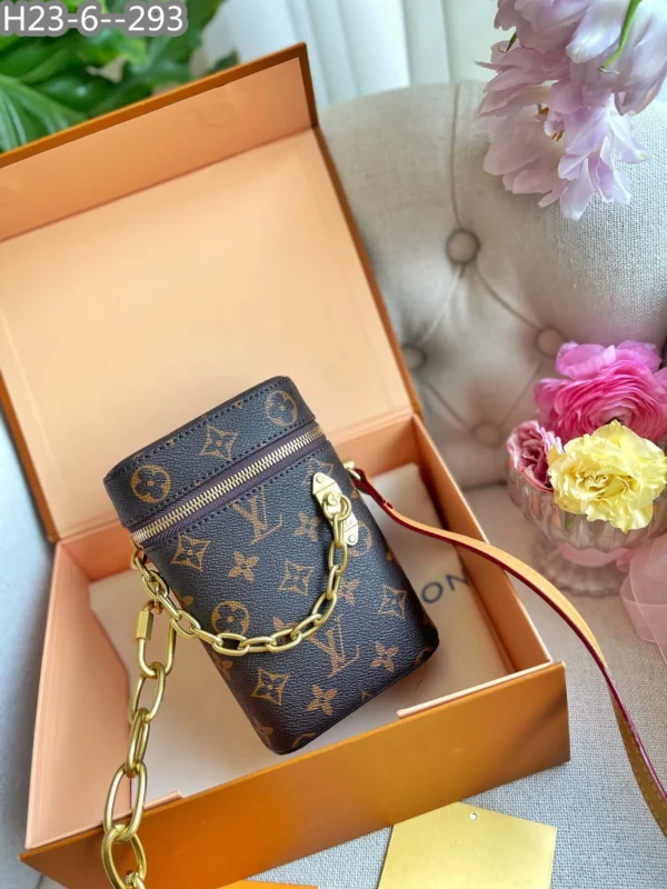 Louis Vuitton Phone Box Monogram Legacy Brown 18Cm M44914, Designer Handbags, Womens Purse, luxury bags