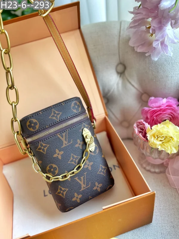 Louis Vuitton Phone Box Monogram Legacy Brown 18Cm M44914, Designer Handbags, Womens Purse, luxury bags