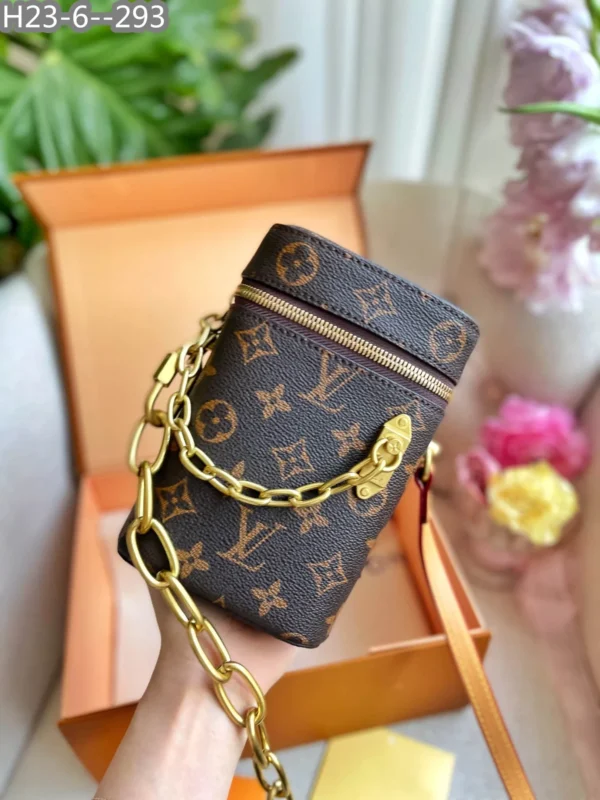 Louis Vuitton Phone Box Monogram Legacy Brown 18Cm M44914, Designer Handbags, Womens Purse, luxury bags