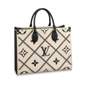 LV-2025-05-16T160311.185-aedbc0787bc3.webp Louis Vuitton Onthego MM Tote Monogram Cream Beige Black 35cm, Designer Handbags, Womens Purse, luxury bags