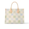 Louis Vuitton Onthego Mm Autres Toiles Damier Pistachio N40518 35Cm, Designer Handbags, Womens Purse, luxury bags