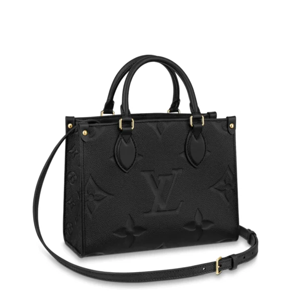 Louis Vuitton Onthego PM Monogram Empreinte Handbag Black 25cm M45653, Designer Handbags, Womens Purse, luxury bags
