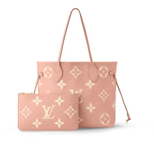Louis Vuitton Neverfull MM Tote Bag Monogram Empreinte Trianon Pink / Cream 31cm M46329, Designer Handbags, Womens Purse, luxury bags
