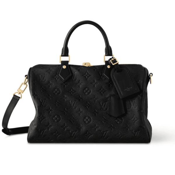 Louis Vuitton Speedy Soft 30 Monogram Empreinte Black 30cm M47186, Designer Handbags, Womens Purse, luxury bags