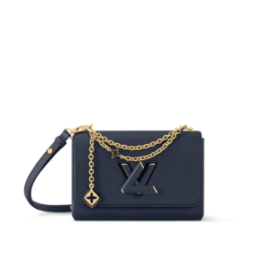 LV-7-1-1-005203eb3999.png Louis Vuitton Twist MM Slim Medium Navy Taurillon Leather Shoulder Bag 23cm/9.1in M14342, Designer Handbags, Womens Purse, luxury bags