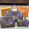 LV-8-5807bb0b5bff.webp Louis Vuitton Keepall Bandouli Re Violet Fonce 40Cm M46775, Designer Handbags, Womens Purse, luxury bags