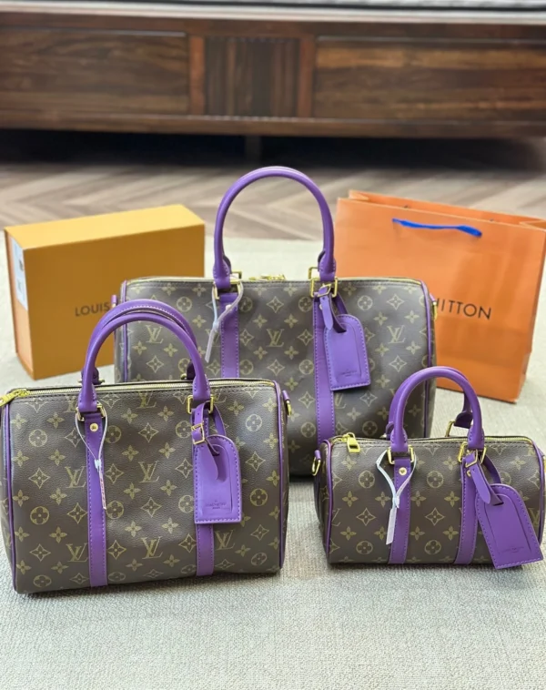 LV-8-5807bb0b5bff.webp Louis Vuitton Keepall Bandouli Re Violet Fonce 40Cm M46775, Designer Handbags, Womens Purse, luxury bags