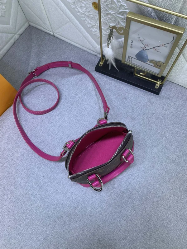 Louis Vuitton Mini Alma Monogram Canvas Mix With Pink 18Cm M83206, Designer Handbags, Womens Purse, luxury bags