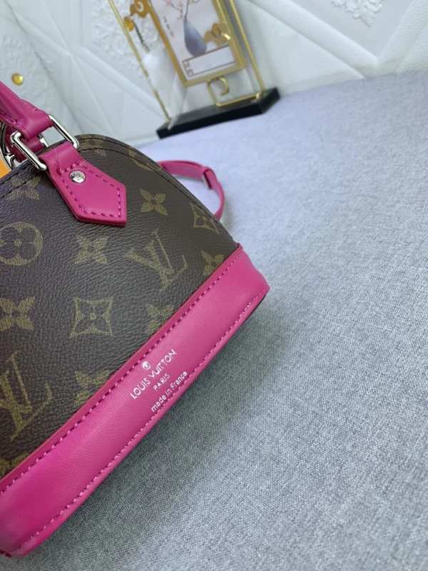 Louis Vuitton Mini Alma Monogram Canvas Mix With Pink 18Cm M83206, Designer Handbags, Womens Purse, luxury bags