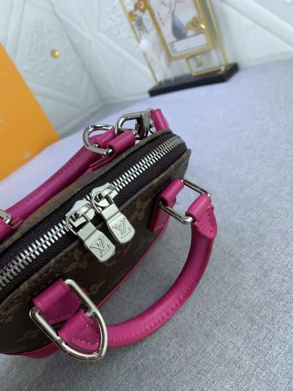 Louis Vuitton Mini Alma Monogram Canvas Mix With Pink 18Cm M83206, Designer Handbags, Womens Purse, luxury bags