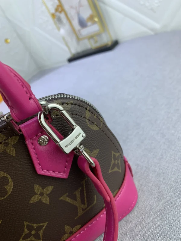 Louis Vuitton Mini Alma Monogram Canvas Mix With Pink 18Cm M83206, Designer Handbags, Womens Purse, luxury bags