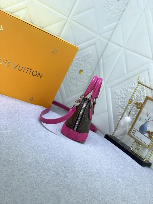 Louis Vuitton Mini Alma Monogram Canvas Mix With Pink 18Cm M83206, Designer Handbags, Womens Purse, luxury bags