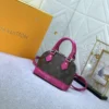 Louis Vuitton Mini Alma Monogram Canvas Mix With Pink 18Cm M83206, Designer Handbags, Womens Purse, luxury bags