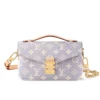 Louis Vuitton Pochette M Tis East West Coated Canvas Trianon Purple Gray 21Cm M12429, Designer Handbags, Womens Purse, luxury bags