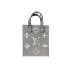 Louis Vuitton Petit Sac Plat Monogram Grey 17Cm, Designer Handbags, Womens Purse, luxury bags