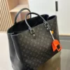 Louis Vuitton Monogram Eclipse Grand Sac Tote Black 33Cm, Designer Handbags, Womens Purse, luxury bags