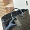 Louis Vuitton Monogram Eclipse Grand Sac Tote Black 33Cm, Designer Handbags, Womens Purse, luxury bags