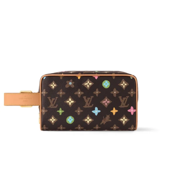 Louis Vuitton Locker Dopp Kit Monogram Craggy Chocolate 28Cm M47069, Designer Handbags, Womens Purse, luxury bags