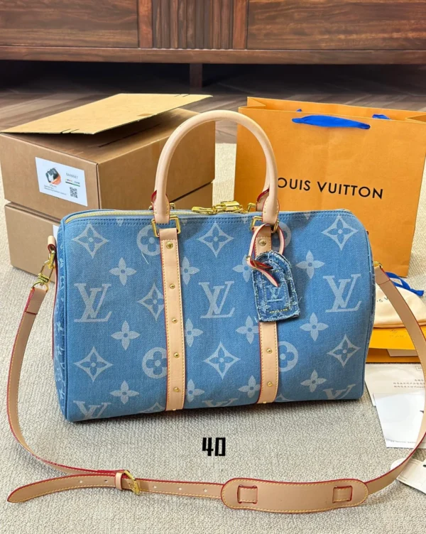 LVB1-8-ba92db3d1809.webp Louis Vuitton Keepall Bandouli Re Denim Blue 40Cm M24315, Designer Handbags, Womens Purse, luxury bags