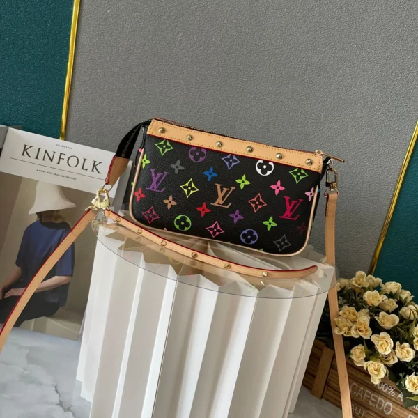 LVB12-2-f864e9bb9557.webp Louis Vuitton Pochette Accessoires Monogram Multicolore Black 22Cm, Designer Handbags, Womens Purse, luxury bags