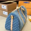 LVB4-4-25d99f3865ad.webp Louis Vuitton Keepall Bandouli Re Denim Blue 40Cm M24315, Designer Handbags, Womens Purse, luxury bags