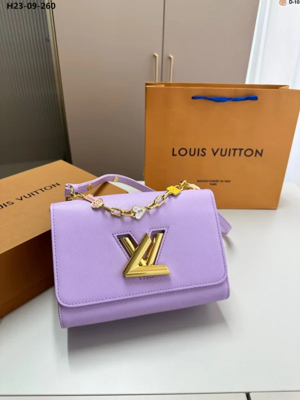 LVB911-1784d4bf41a5.webp Louis Vuitton Twist Mm Bags Epi Leather Lock Chain Purple 23Cm, Designer Handbags, Womens Purse, luxury bags