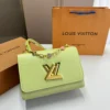 Louis Vuitton Twist Mm Bags Epi Leather Lock Chain Green 23Cm, Designer Handbags, Womens Purse, luxury bags